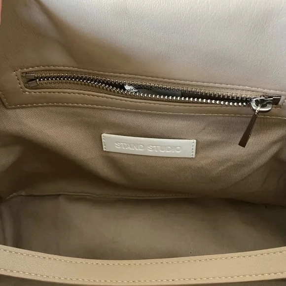 Stand Studio Wanda Faux Leather Quilted Neutral Clutch - Picture 6 of 10